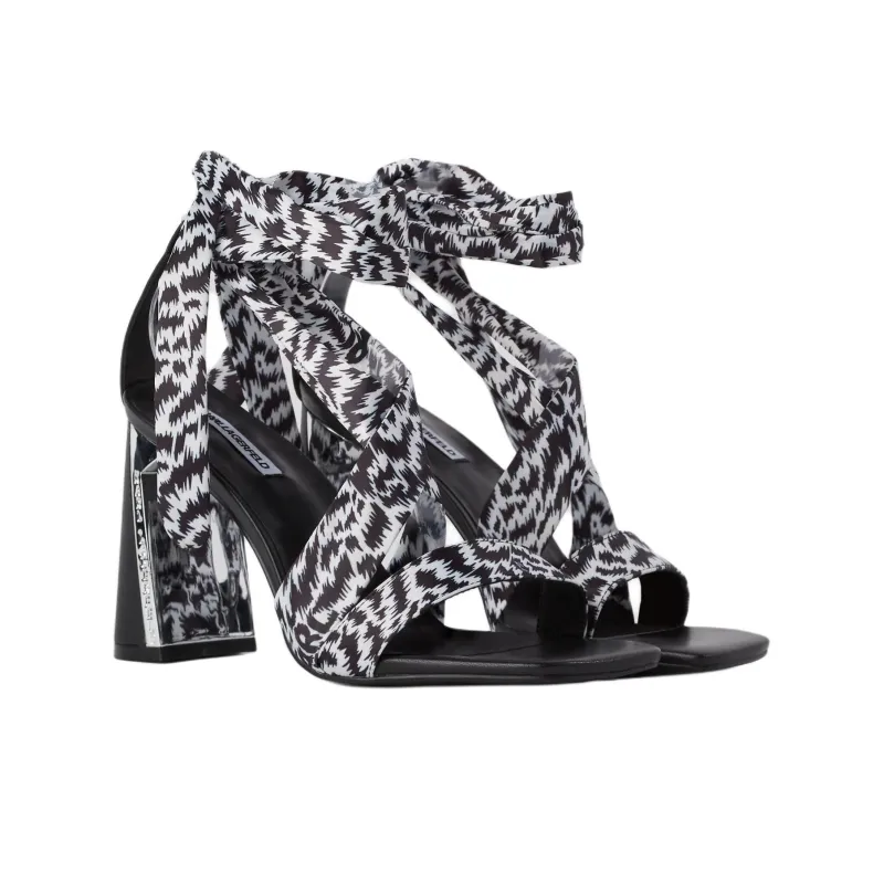 Karl Lagerfeld Masque 90mm Scarf wrap Sandals Women's-2