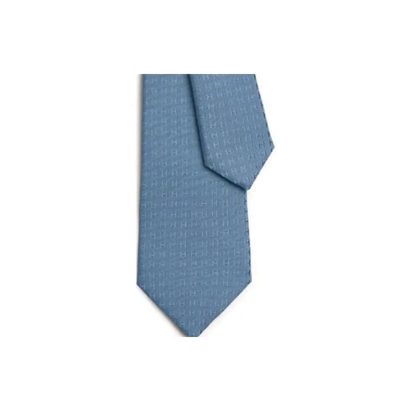 HERMES Mulberry Silk Silk Ties Men's Blue-2