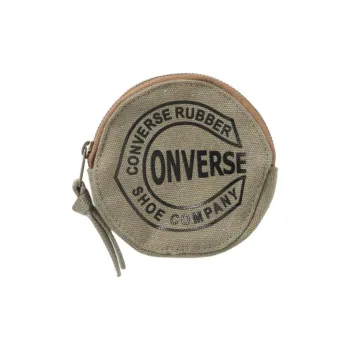 Converse Cotton Coin Purse Unisex Khaki/White