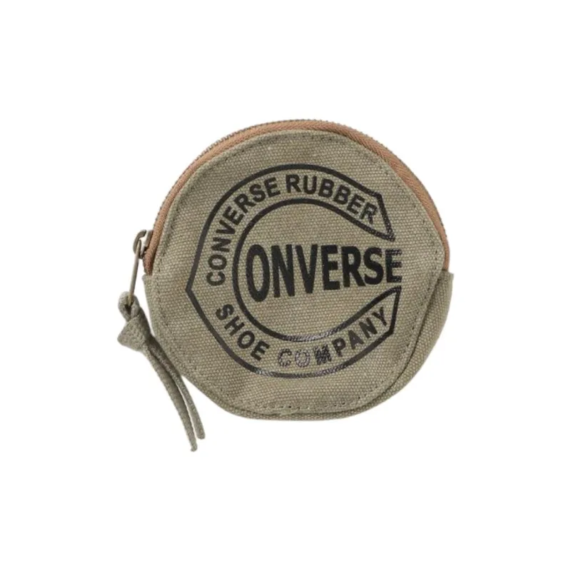 Converse Cotton Coin Purse Unisex Khaki/White-0