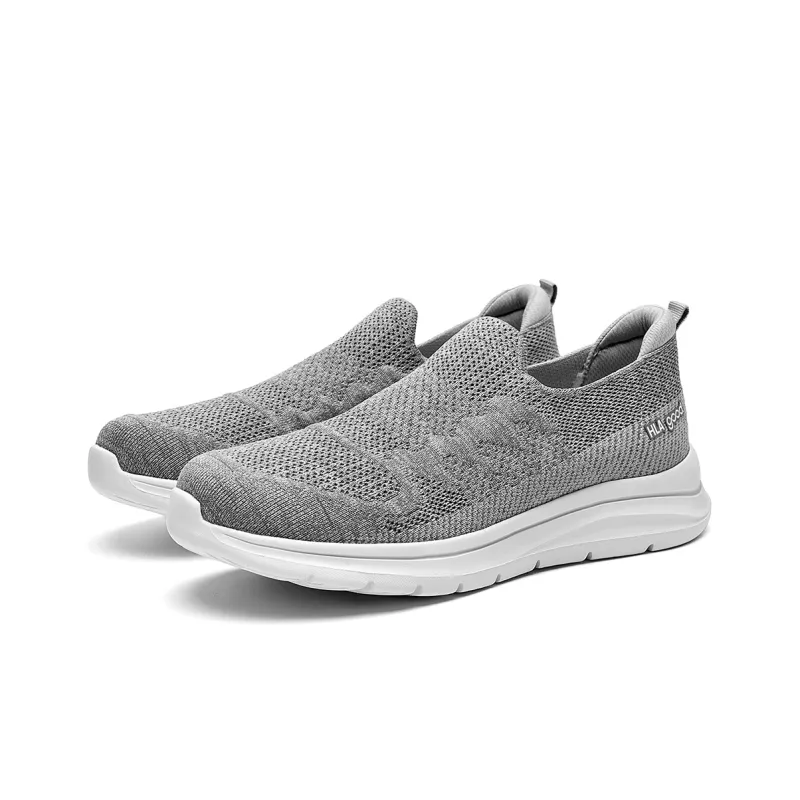 HLA Men's Breathable Lightweight Slip on Mesh Comfortable Platform Casual Shoes-1