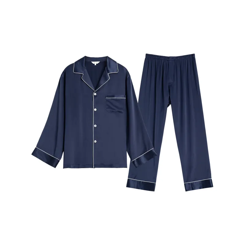 Silk boundary Men Pajama Sets-6