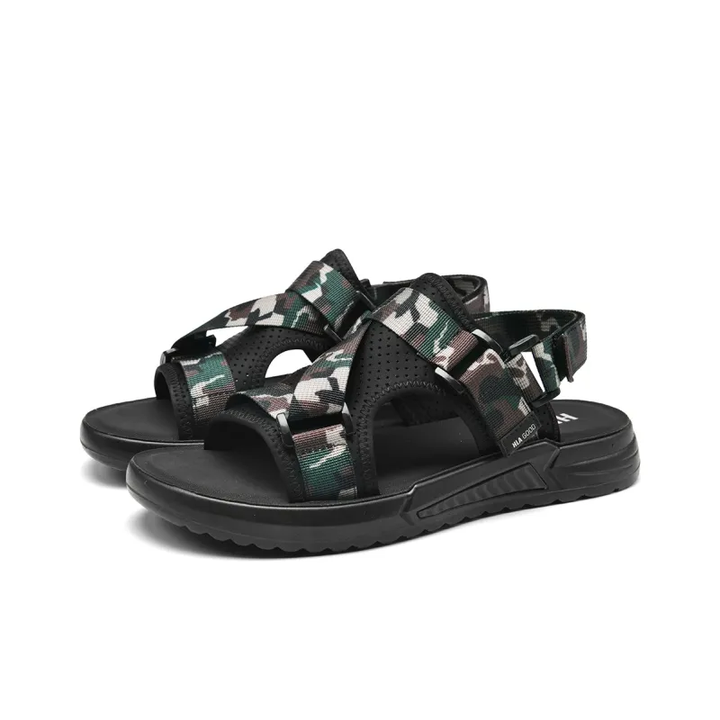 HLA Beach Sandals Men Army Green, Black Blue-1