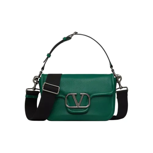Valentino Grained Calfskin Handbag Shoulder Bag Crossbody Bag Men's Amazon Green/Black
