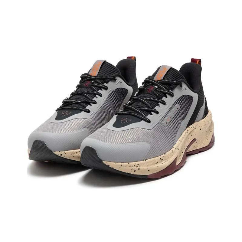361° Ride The Mountain Anti Slip Wear Resistant Low Top Casual Running Shoes Men's Gray Black-2