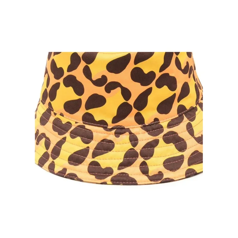FENDI Leopard Print Logo Bucket Hat-2