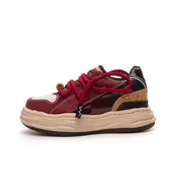 DVO Anti Slip Wear Resistant Low Top Stylish Skateboarding Shoes Unisex Burgundy