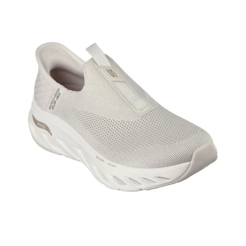 Skechers Arch Fit Glide-Step Anti-Slip Wear-Resistant Low-Top Casual Shoes Women's Beige-2