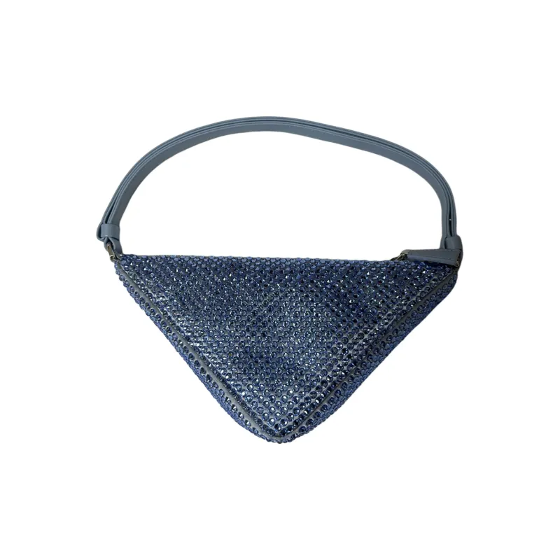 PRADA Crystal Shoulder Bag, Handbag, Shoulder Bag Women's Blue-2