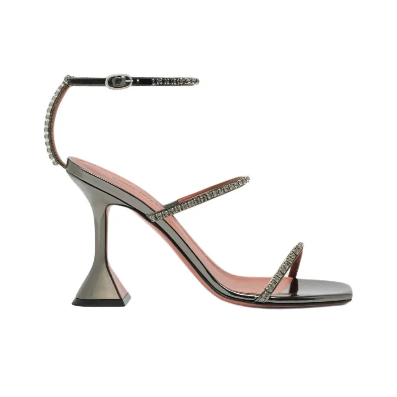 AMINA MUADDI GILDA SANDAL Strap Sandals 9.5cm Women's Gray-1
