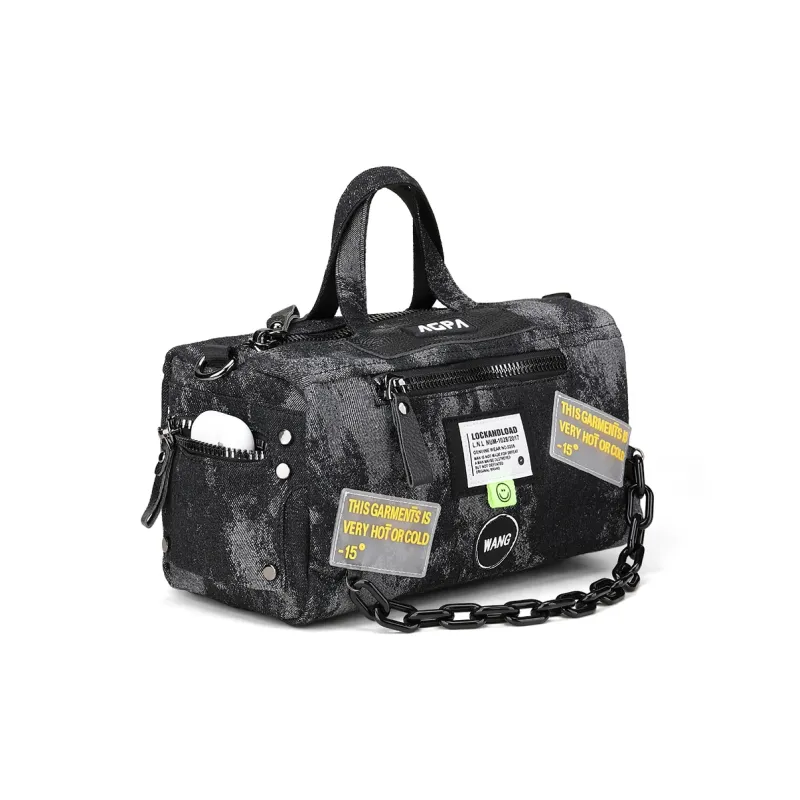 Fillove Denim Crossbody Bags Handbags Regular Unisex Black-6