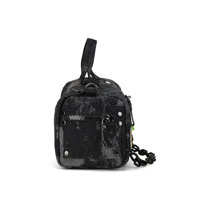 Fillove Denim Crossbody Bags Handbags Regular Unisex Black-2