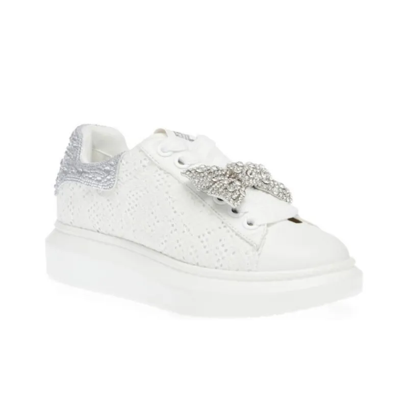 STEVE MADDEN Low-Top Skateboard Shoes Men's White-2