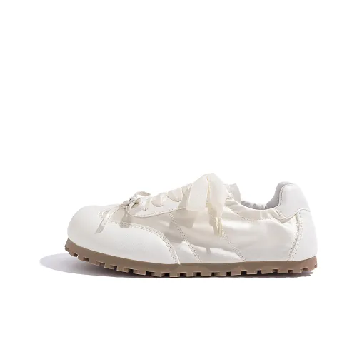 HUANQIU Height Increasing Low Top Casual Shoes Women's Beige