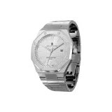 Silver Steel Band Silver Case White Dial