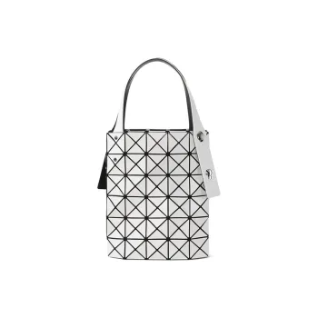 ISSEY MIYAKE PVC Tote Handbag Women's White/Black