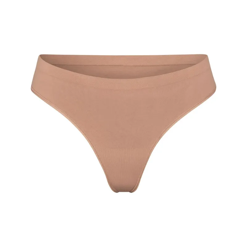 SKIMS SOFT SMOOTHING SEAMLESS THONG Underpants Women's 1 Pack Sienna/Ochre-0