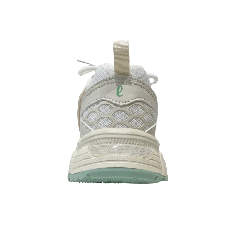 MQGAll Anti Slip Wear Resistant Breathable Lightweight Low Top Running Shoes Unisex Ecru-5