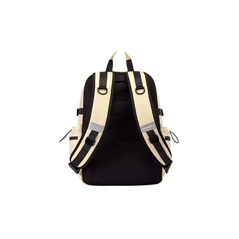 SAMSONITE Fabric Backpack Medium Size Unisex Black/Beige-8