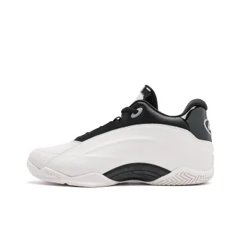 QIAODAN Basketball Shoes Men Low Top Crescent Black