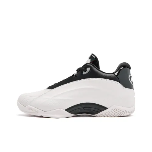 QIAODAN Basketball Shoes Men Low Top Crescent Black