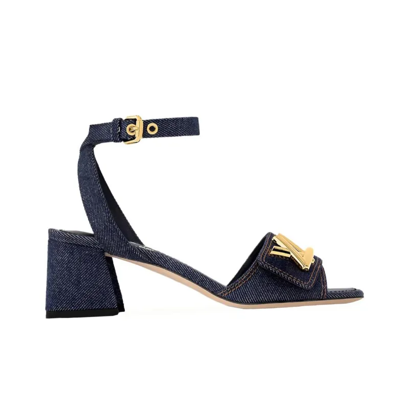 LOUIS VUITTON Shake One Strap Sandals Women's Dark Blue-1
