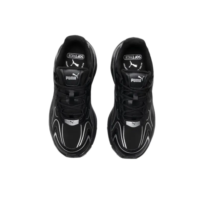 PUMA Hypnotic LS Abrupt Anti-Slip Wear-Resistant Low-Top Casual Shoes Unisex Black Silver-3