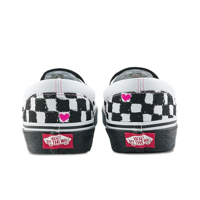 The Museum Visitor x Vans Anti-Slip Wear-Resistant Low-Top Skateboard Shoes Unisex Black White-3