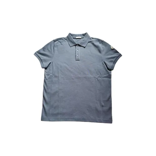 Moncler Polo Shirts Men Haze Blue