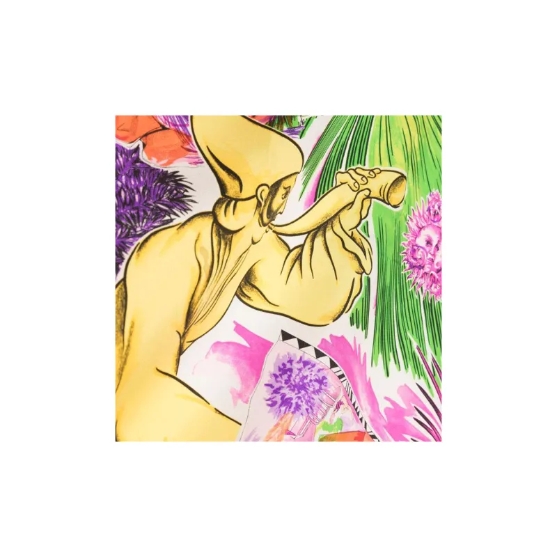 VERSACE 2000s Graphic print Silk Scarf-1