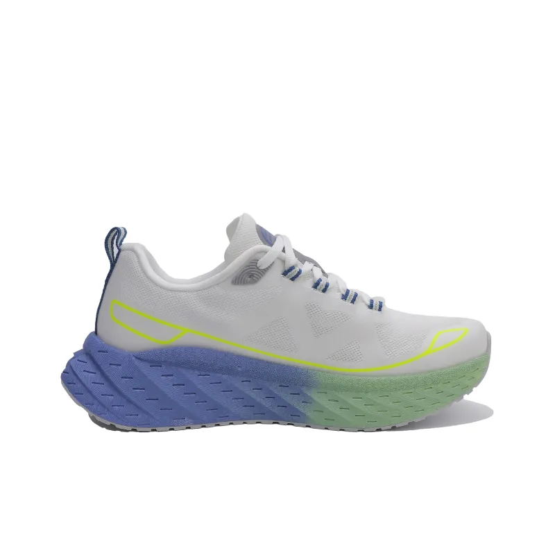 GLO BULL Running Shoes Unisex Low Top White Blue Green-1