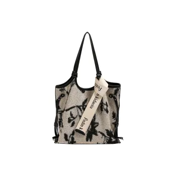 TTaG．baG Cow Leather Canvas Bag Shoulder Bags Women's