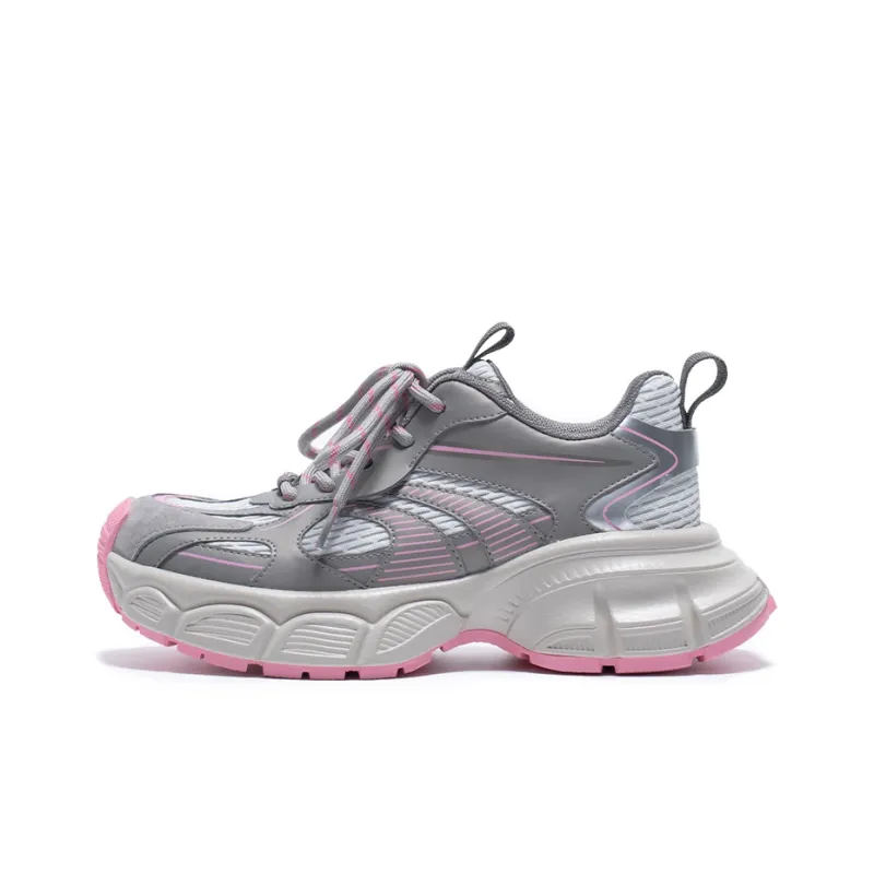 OG Offground Shan Xing Cushioned Wear Resistant Breathable Low Top Casual Running Shoes Women's Lava Pink-0