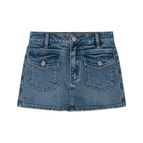 FORNI Denim Short Skirts Women's Cool Water Blue