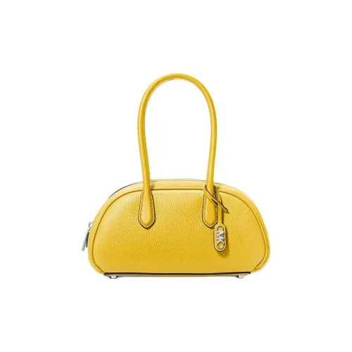 MICHAEL KORS Litchi Grain Leather One Shoulder Handbag Small Size Women's Yellow