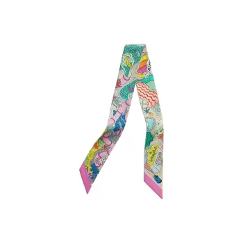 HERMES Mulberry Silk Silk Scarves Women's Multicolor
