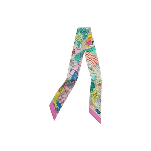 HERMES Mulberry Silk Silk Scarves Women's Multicolor
