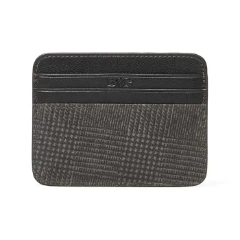 BVP Cow Leather Card Holder Mini Unisex Black