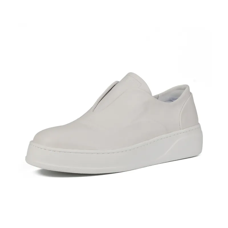 Thai Points Durable Lightweight Moisture Wicking Low Top Skateboard Shoes Men's White-1