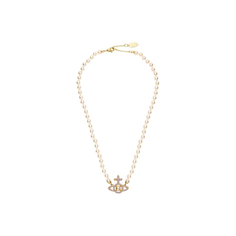 Vivienne Westwood Orb Pendant Embellished Necklace-2