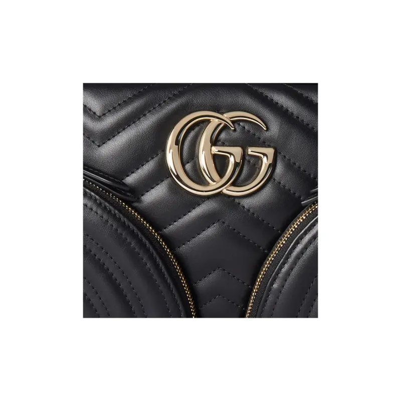 GUCCI GG Marmont Leather Crossbody Bag, Shoulder Bag Women's Black-7