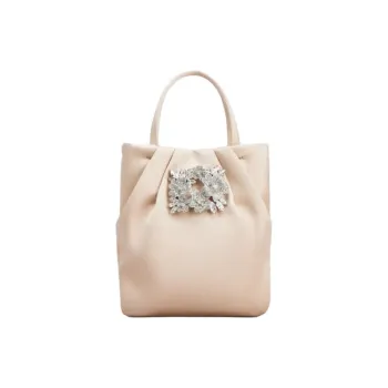 Roger Vivier Drape Pocket Bouquet Strass Buckle Micro Tote Bag