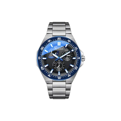 Bestdon Automatic Mechanical Movement Stainless Steel Watchband Men's Watches Blue Dial