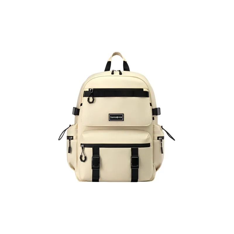 SAMSONITE Fabric Backpack Medium Size Unisex Black/Beige-5