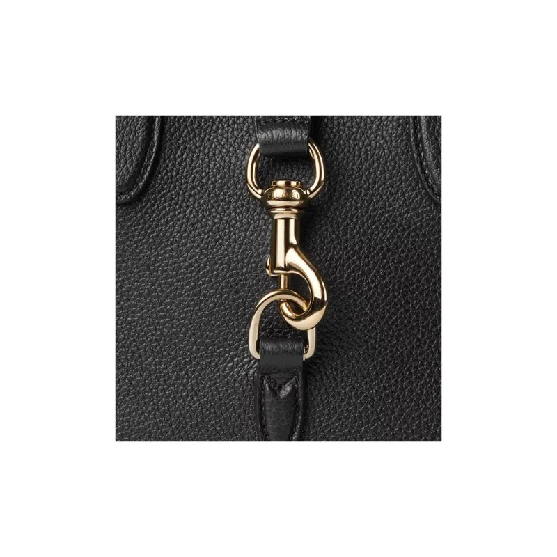 GUCCI Leather Shoulder Bag Crossbody Bag Handbag Small Size Women's Black-8