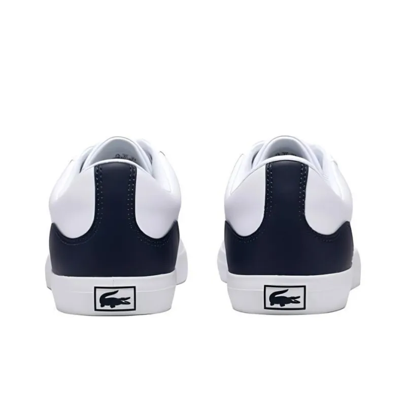 LACOSTE Low Top Skateboard Shoes Men's White-3
