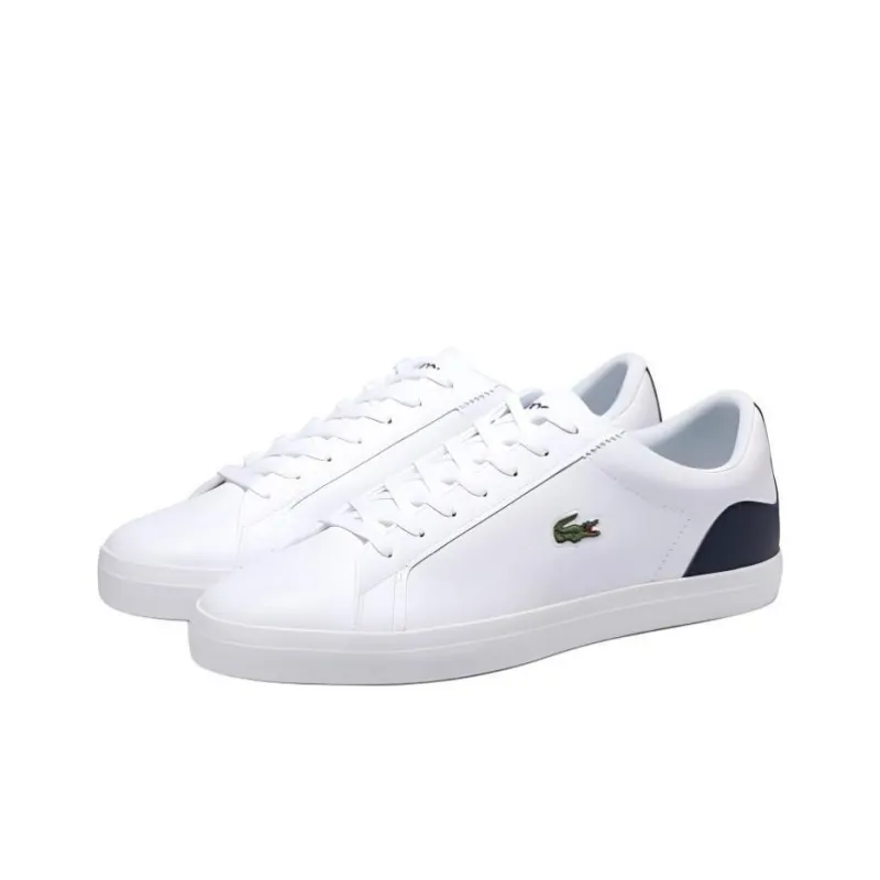 LACOSTE Low Top Skateboard Shoes Men's White-2