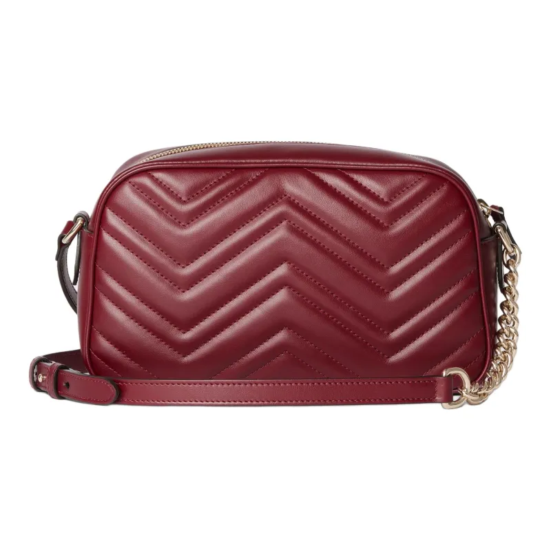 GUCCI GG Marmont Leather Crossbody Bag Shoulder Bag Women's Burgundy-3