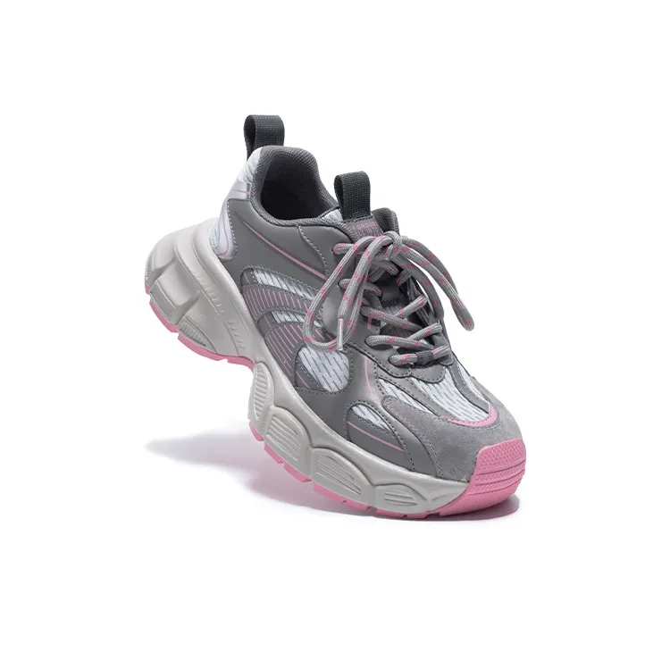 OG Offground Shan Xing Cushioned Wear Resistant Breathable Low Top Casual Running Shoes Women's Lava Pink-1