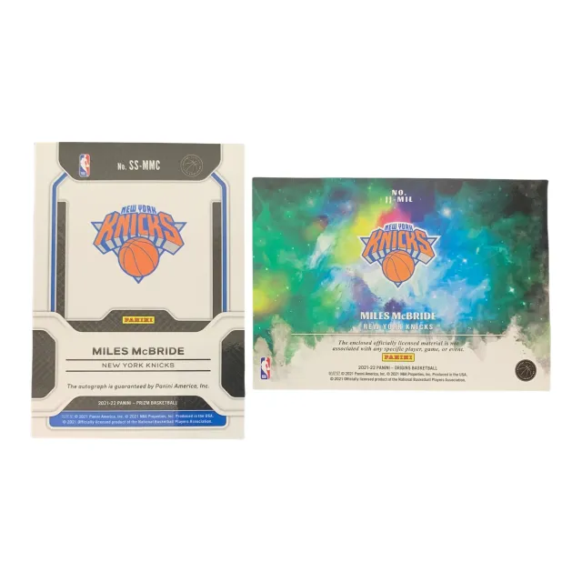 PANINI 2021 22 PRIZ RC McBride Autograph Card+Origin Large Window Jersey Player Card Product Access Sports Cards 2 Pcs-1